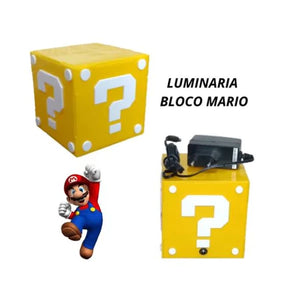 Luminária Cubo Super Mario - Zeni®